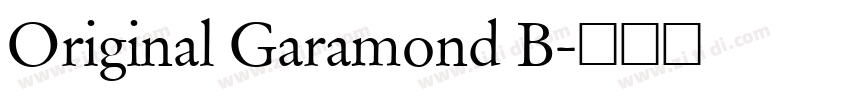 Original Garamond B字体转换